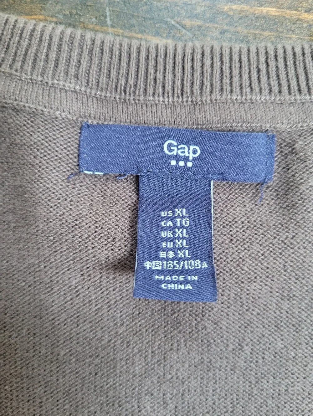 Gap Sweater Brown Cotton Men's XL